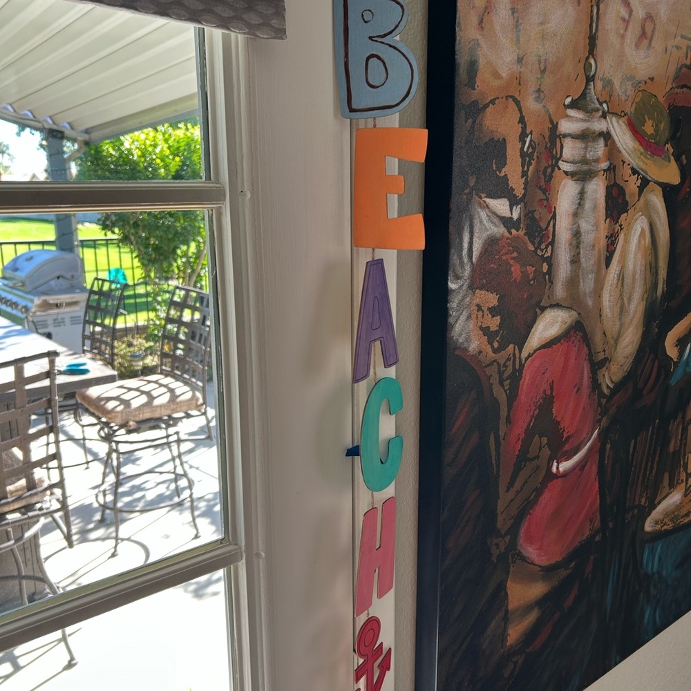 Colorful Beach Sign Decor - Picture 1 of 4